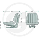 ASIENTO TRACTOR DE LUJO NEGRO