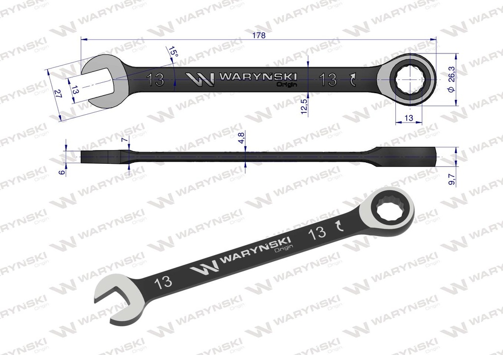 LLAVE C/CRICKET 13MM WARYNSKI
