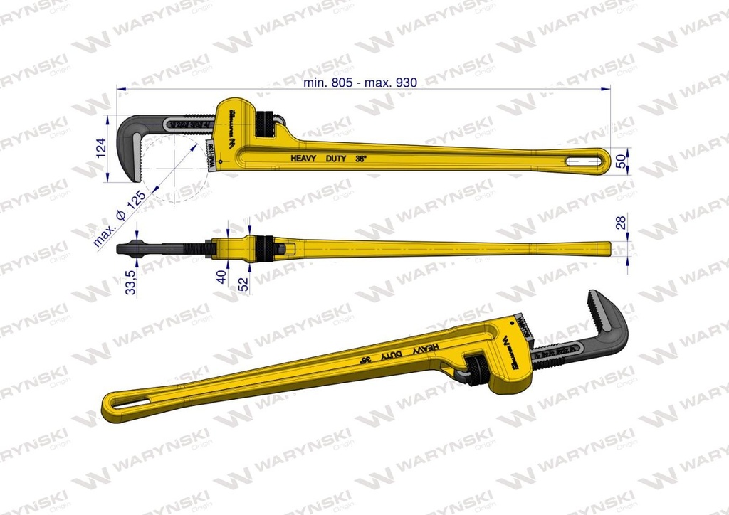 LLAVE CAÑO 36" WARYNSKI