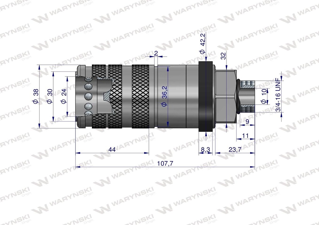 ACOPLE HEMBRA C/R 3/4NF ROLMAR PUSH-PULL