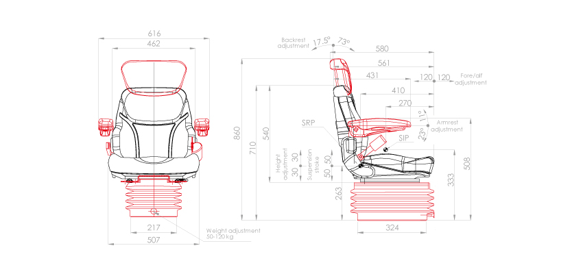 ASIENTO ACTIVO PLUS NEUMATICO