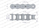 1" ASA80 CADENA SIMPLE WARYNSKI 2.5MTS