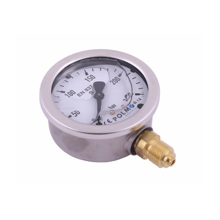 MANOMETRO 0-250BAR C/GLICERINA